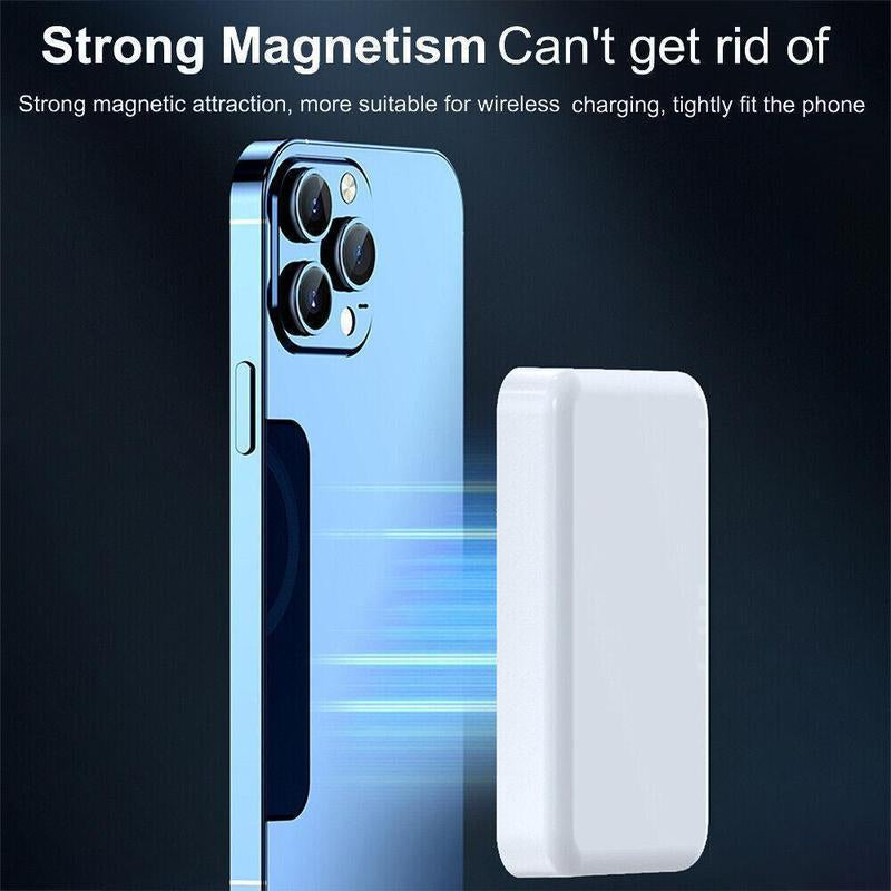 5000mAh Magnetic Power Bank - Fast Charging Wireless Charger for iPhone 17/16/15/14/13/12/Plus/Pro Max - Compact, Portable, and Perfect for On-the-Go Charging
